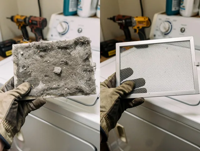 Professional lint trap cleaning by Abington Dryer Vent Cleaning in Abington