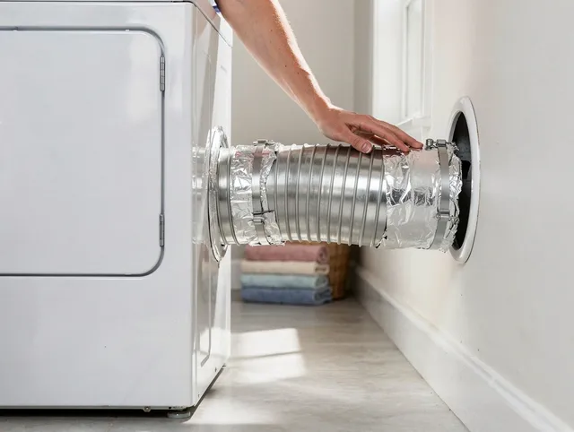 Professional dryer vent hose installation by Abington Dryer Vent Cleaning in Abington