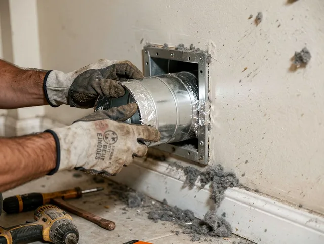 Professional dryer vent repair and installation by Abington Dryer Vent Cleaning in Abington