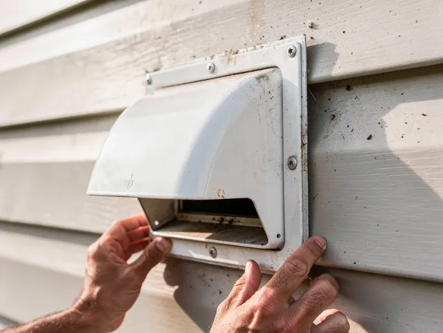 Abington Dryer Vent Cleaning technician delivering thorough residential dryer vent cleaning service in Abington
